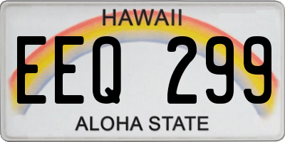 HI license plate EEQ299