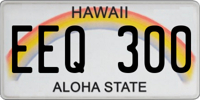HI license plate EEQ300