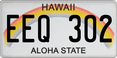 HI license plate EEQ302