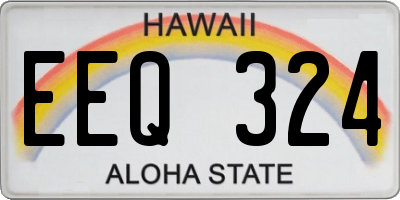 HI license plate EEQ324