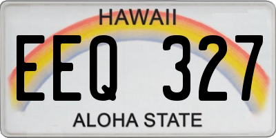 HI license plate EEQ327