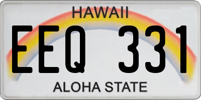 HI license plate EEQ331