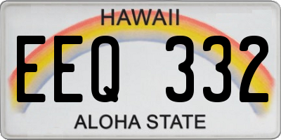 HI license plate EEQ332