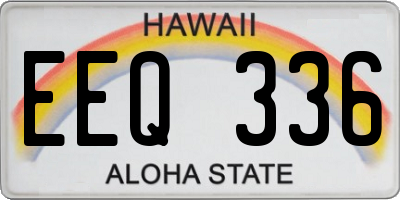 HI license plate EEQ336