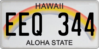 HI license plate EEQ344