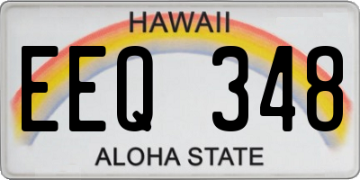 HI license plate EEQ348