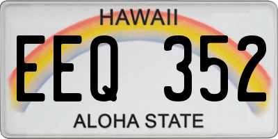 HI license plate EEQ352