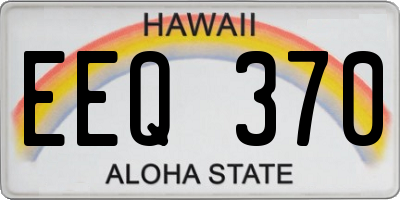 HI license plate EEQ370