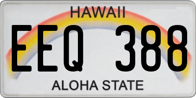 HI license plate EEQ388