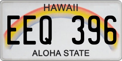 HI license plate EEQ396