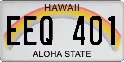 HI license plate EEQ401