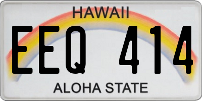 HI license plate EEQ414