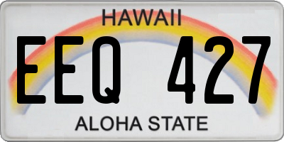 HI license plate EEQ427