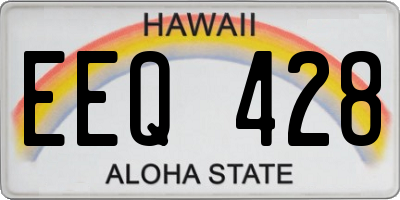 HI license plate EEQ428