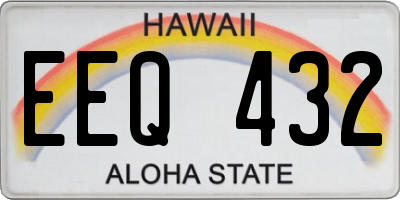 HI license plate EEQ432