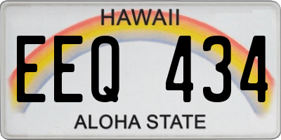 HI license plate EEQ434