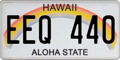 HI license plate EEQ440