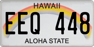 HI license plate EEQ448
