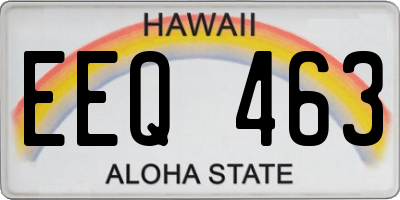 HI license plate EEQ463