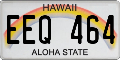 HI license plate EEQ464