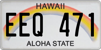 HI license plate EEQ471
