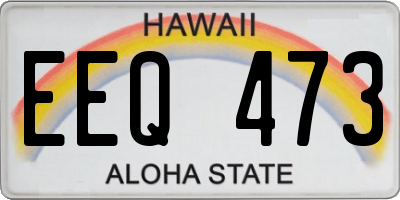 HI license plate EEQ473