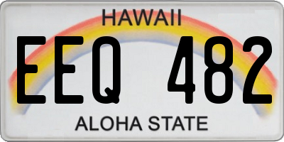 HI license plate EEQ482