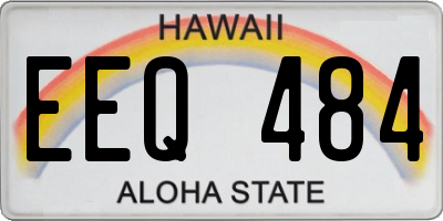 HI license plate EEQ484
