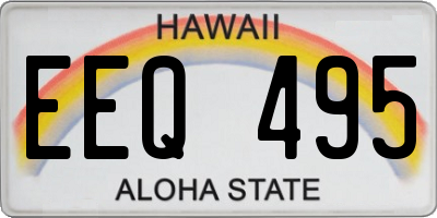 HI license plate EEQ495
