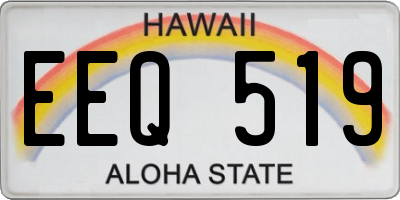 HI license plate EEQ519