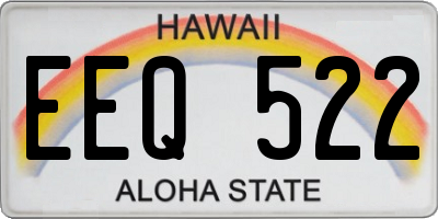 HI license plate EEQ522