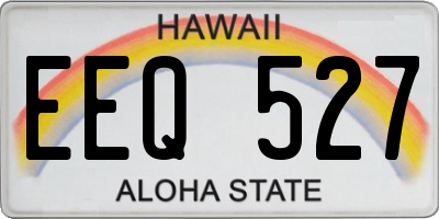 HI license plate EEQ527