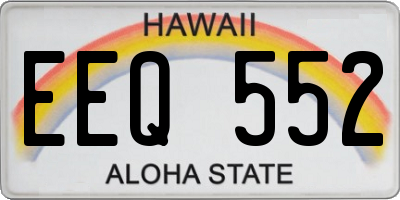 HI license plate EEQ552
