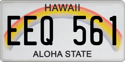 HI license plate EEQ561