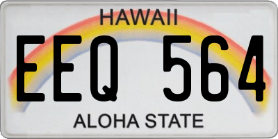 HI license plate EEQ564