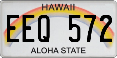 HI license plate EEQ572