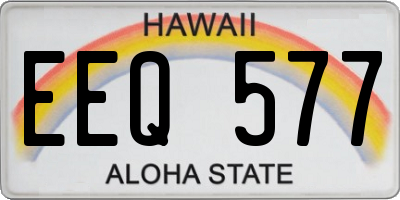 HI license plate EEQ577