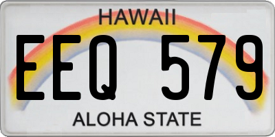 HI license plate EEQ579