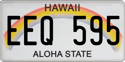 HI license plate EEQ595