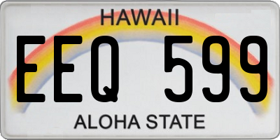 HI license plate EEQ599