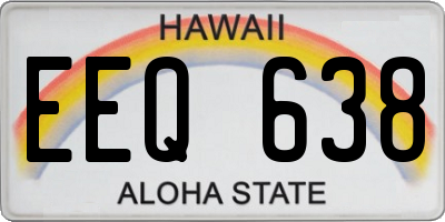 HI license plate EEQ638
