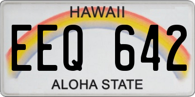HI license plate EEQ642