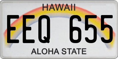 HI license plate EEQ655