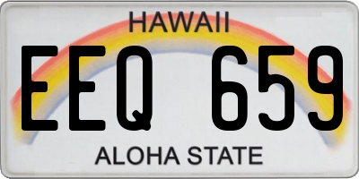 HI license plate EEQ659