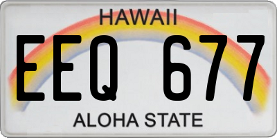 HI license plate EEQ677