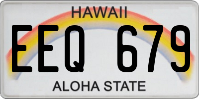 HI license plate EEQ679