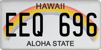 HI license plate EEQ696