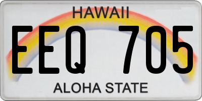 HI license plate EEQ705