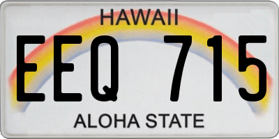 HI license plate EEQ715
