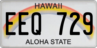 HI license plate EEQ729